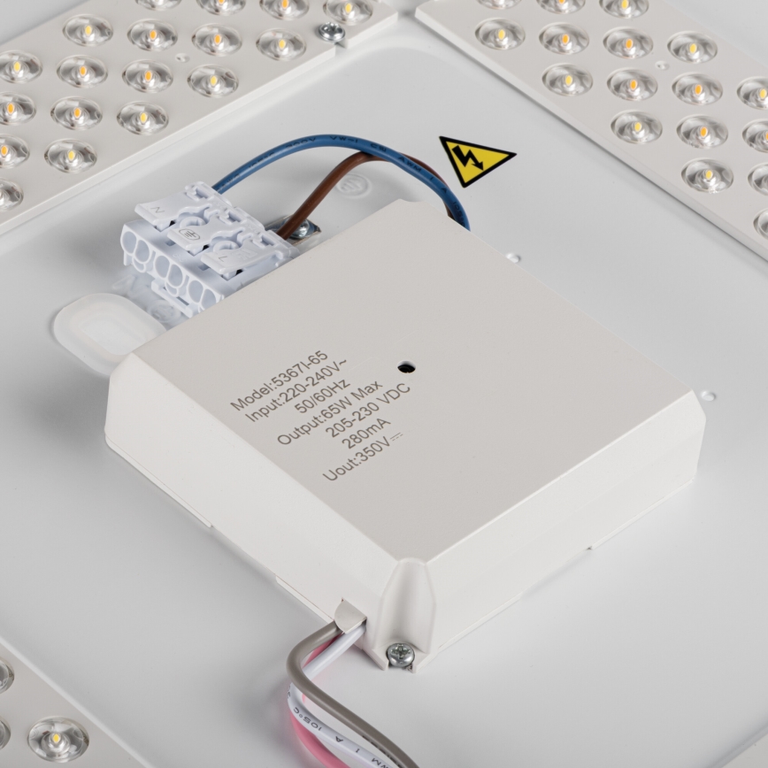 Dimmējams LED griestu gaismeklis LIXAN LED/65W/230V 3000-6500K Ø 48,6 cm balts/melns + tālvadības pults