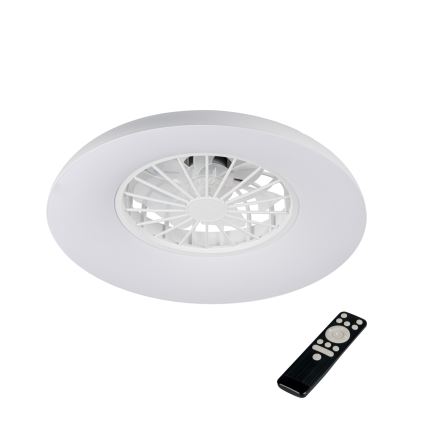 LED RGBW ar regulējamu spilgtumu griestu gaismeklis ar ventilatoru PLAVE PAN LED/24W/230V 3000-6500K Ø 48,5 cm balts + tālvadība