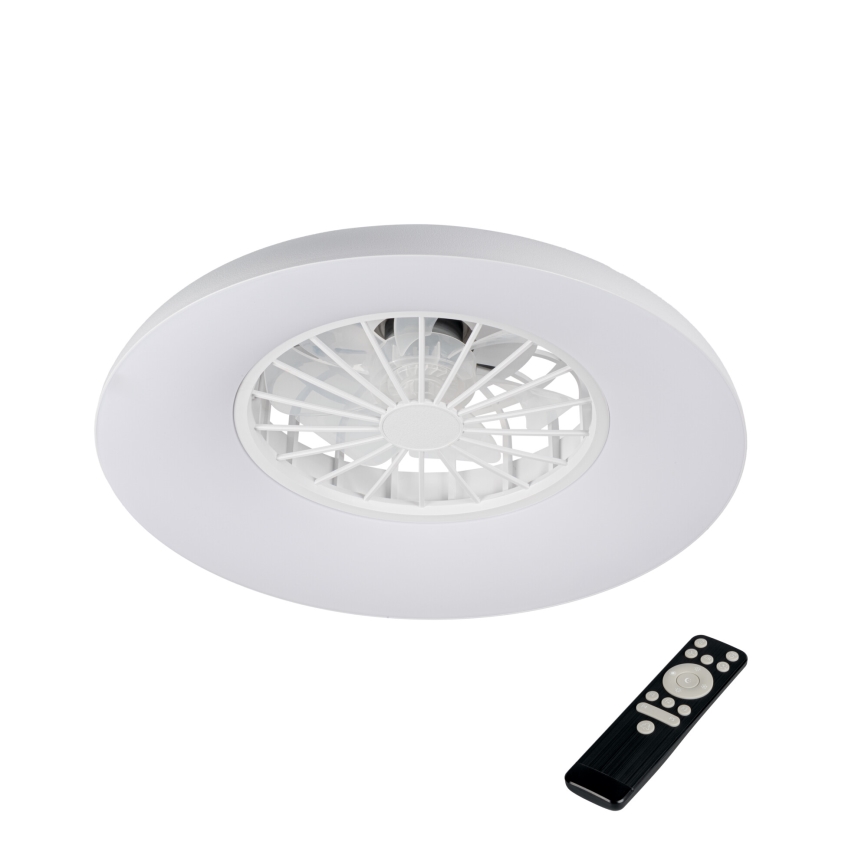 LED RGBW ar regulējamu spilgtumu griestu gaismeklis ar ventilatoru PLAVE PAN LED/24W/230V 3000-6500K Ø 48,5 cm balts + tālvadība