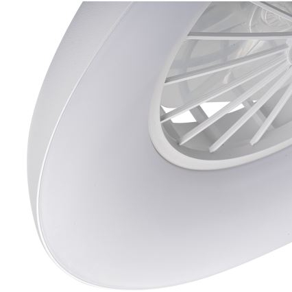 LED RGBW ar regulējamu spilgtumu griestu gaismeklis ar ventilatoru PLAVE PAN LED/24W/230V 3000-6500K Ø 48,5 cm balts + tālvadība