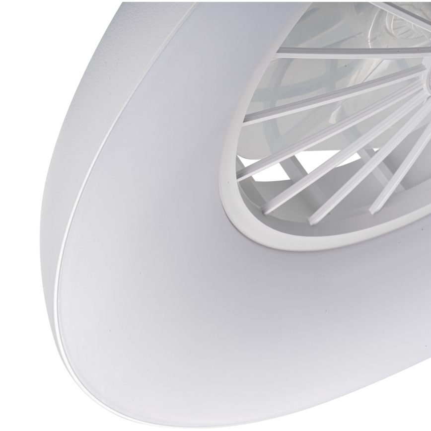 LED RGBW ar regulējamu spilgtumu griestu gaismeklis ar ventilatoru PLAVE PAN LED/24W/230V 3000-6500K Ø 48,5 cm balts + tālvadība