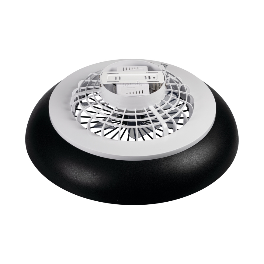 LED RGBW dimējama griestu lampa ar ventilatoru PLAVE PAN LED/48W/230V 3000-6500K Ø 60 cm melna + tālvadība