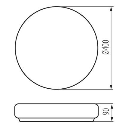 Vannas istabas griestu gaismeklis PERAZ 2xE27/15W/230V d. 40 cm IP44