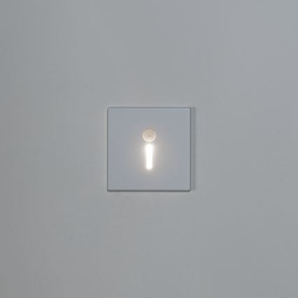 LED kāpņu gaismeklis ar kustības un krēslas sensoru MAGNIK LED/1,7W/230V 2700/3300/3900/4600/5700K balts kvadrātveida