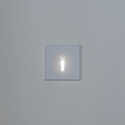 LED kāpņu gaismeklis ar kustības un krēslas sensoru MAGNIK LED/1,7W/230V 2700/3300/3900/4600/5700K balts kvadrātveida