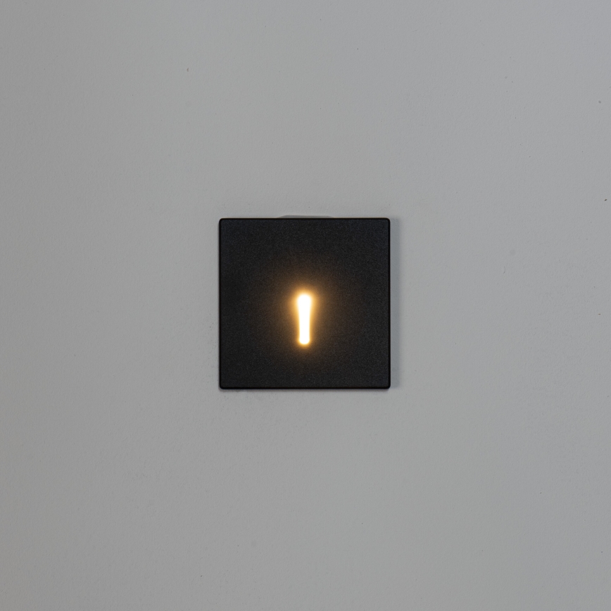 LED kāpņu gaismeklis MAGNIK LED/1,7W/230V 2700/3300/3900/4600/5700K melns kvadrātveida