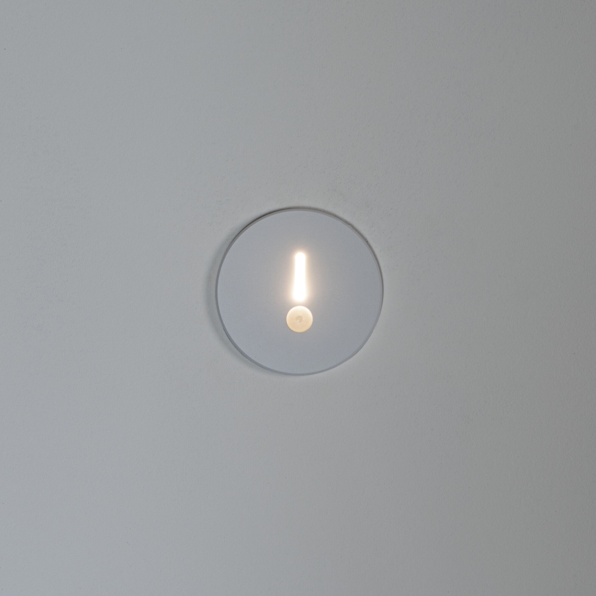 LED kāpņu lampa ar kustības un krēslas sensoru MAGNIK LED/1,7W/230V 2700/3300/3900/4600/5700K balta apaļa