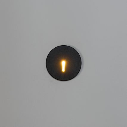 LED kāpņu gaismeklis MAGNIK LED/1,7W/230V 2700/3300/3900/4600/5700K melns apaļš