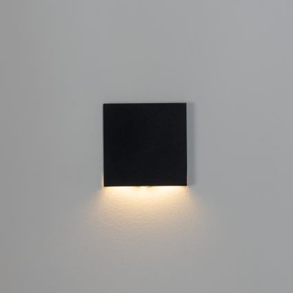 LED kāpņu gaismeklis MAGNIK LED/1,7W/230V 2700/3300/3900/4600/5700K melns kvadrātveida