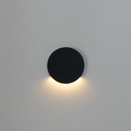 LED kāpņu gaismeklis MAGNIK LED/1,7W/230V 2700/3300/3900/4600/5700K, melns, apaļš