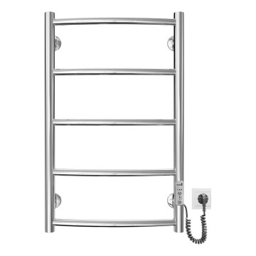 Kāpņu tipa apsildāmais dvieļu žāvētājs CLASSIC 60W/230V 66x43 cm nerūsējošs tērauds/spīdīgi hromēts pa labi