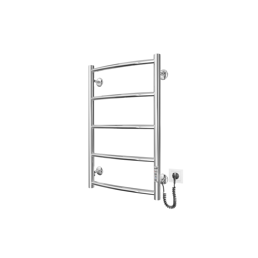 Kāpņu tipa apsildāmais dvieļu žāvētājs CLASSIC 60W/230V 66x43 cm nerūsējošs tērauds/spīdīgi hromēts pa labi