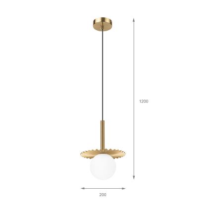 Karājamā lampa CHITA uz vada 1xG9/5W/230V zelta