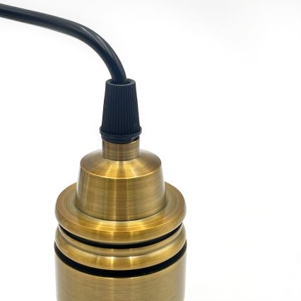 Karājamā lampa uz kabeļa HECTOR 1xE27/15W/230V balta/misiņš Ø 14 cm