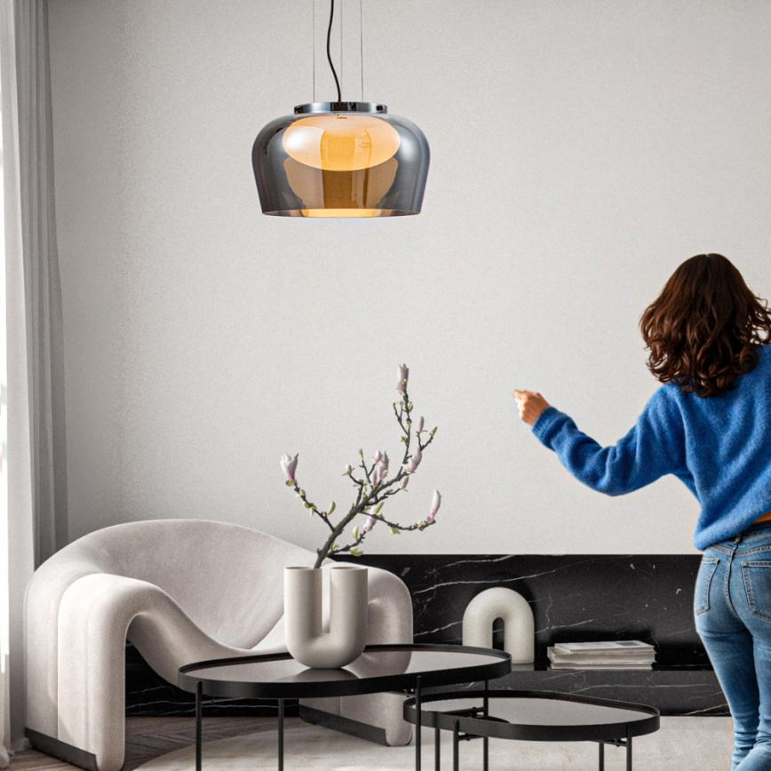 Karājamā lampa uz kabeļa INSIEME 1xGX53/10W/230V Ø 38 cm dūmaina melna