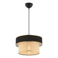 Karājamā lampa uz troses ERO 1xE27/60W/230V melna/bēša