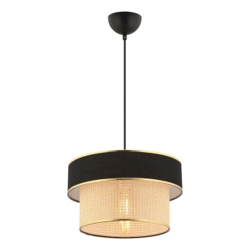 Karājamā lampa uz troses ERO 1xE27/60W/230V melna/bēša