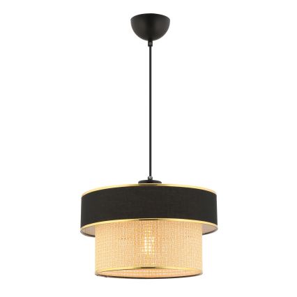 Karājamā lampa uz troses ERO 1xE27/60W/230V melna/bēša