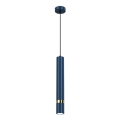 Karājamā lampa uz troses JOKER 1xGU10/25W/230V zila/zelta