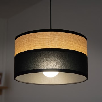 Karājamā lustra ALBA, 1xE27/15W/230V, Ø 25 cm, melna/brūna