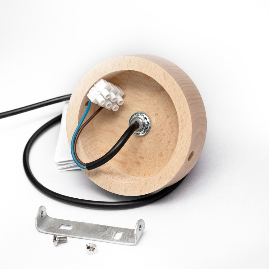 Karājamā lustra ALBA, 1xE27/15W/230V, Ø 25 cm, melna/brūna