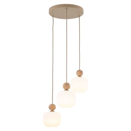 Karājamā lustra BALLO uz kabeļa 3xE14/10W/230V bēša
