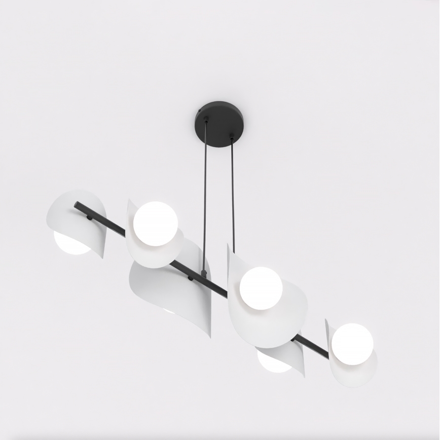 Karājamā lustra ELEMENTI 6xG9/8W/230V pelēka