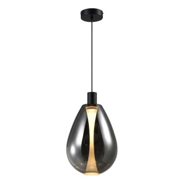 Karājamais gaismeklis ar kabeli DENSO 1xGU10/10W/230V Ø 30 cm melna hroma apdare