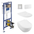 Karājams WC SUBWAY + tualetes sēdeklis SoftClose SUBWAY + skalošanas poga VICONNECT + iebūvējams modulis VICONNECT + izolācijas paliktnis VICONNECT