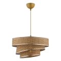 Karājoša lampa ar kabeli COUPER 1xE27/60W/230V, brūna / spīdīgs hroms