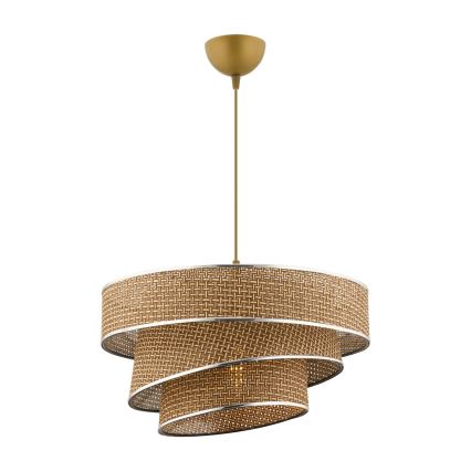 Karājoša lampa ar kabeli COUPER 1xE27/60W/230V, brūna / spīdīgs hroms