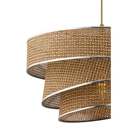Karājoša lampa ar kabeli COUPER 1xE27/60W/230V, brūna / spīdīgs hroms