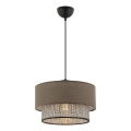 Karājoša lampa ar vadu ECHO 1xE27/60W/230V brūna/pelēka