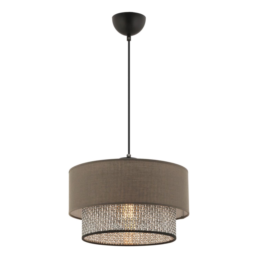 Karājoša lampa ar vadu ECHO 1xE27/60W/230V brūna/pelēka