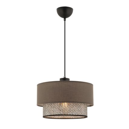 Karājoša lampa ar vadu ECHO 1xE27/60W/230V brūna/pelēka