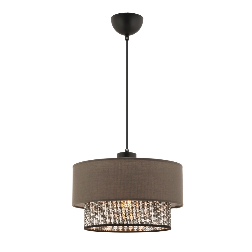 Karājoša lampa ar vadu ECHO 1xE27/60W/230V brūna/pelēka