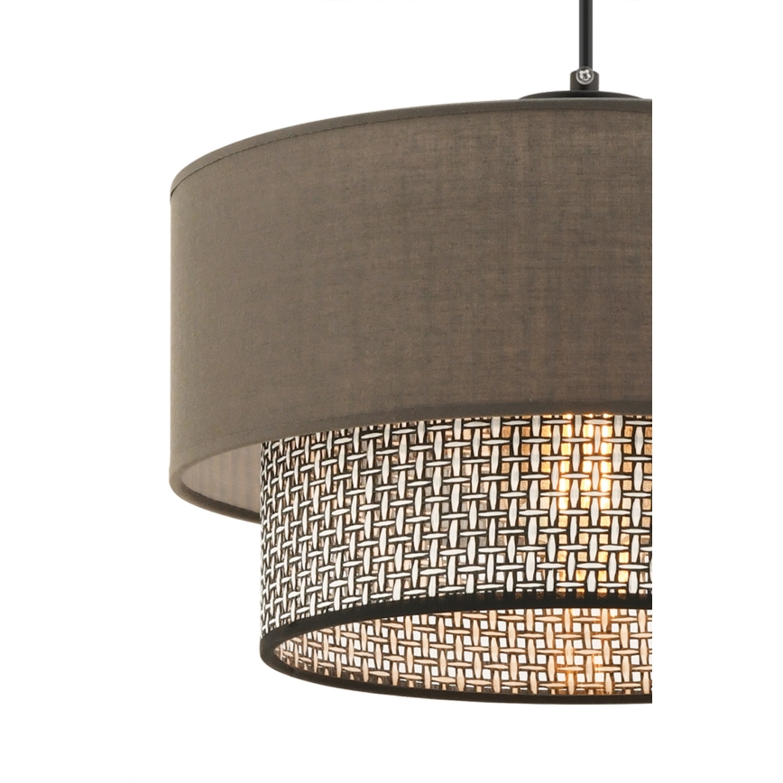 Karājoša lampa ar vadu ECHO 1xE27/60W/230V brūna/pelēka