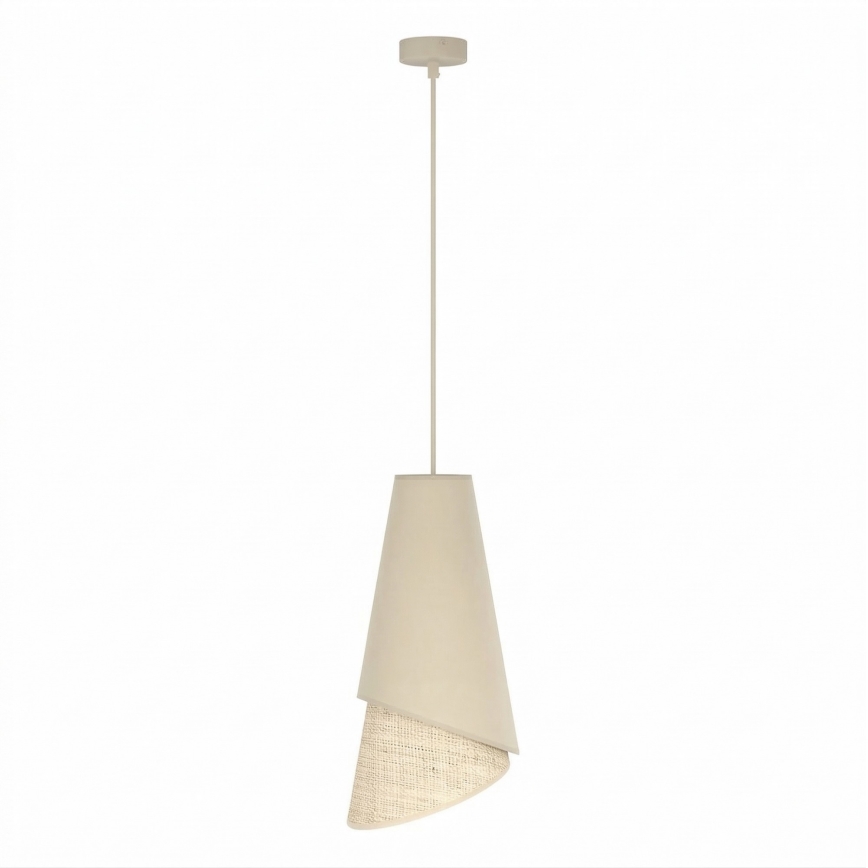 Karājoša lampa ar vadu MODA 1xE27/15W/230V bēša/ratāns