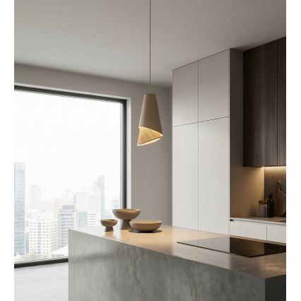 Karājoša lampa ar vadu MODA 1xE27/15W/230V bēša/ratāns