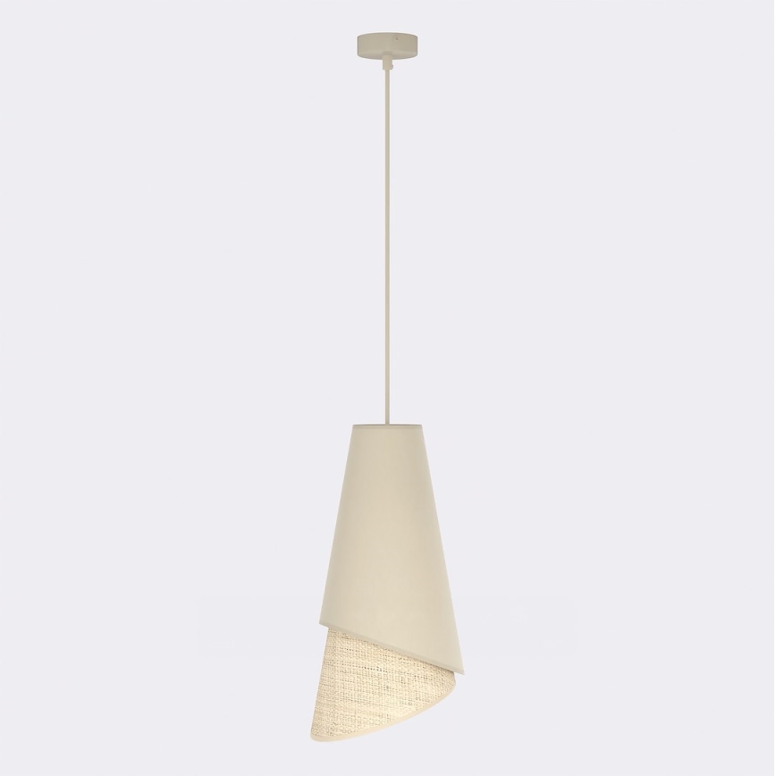 Karājoša lampa ar vadu MODA 1xE27/15W/230V bēša/ratāns
