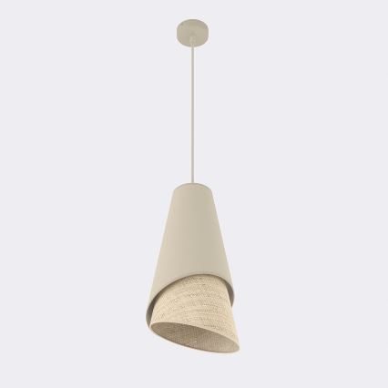 Karājoša lampa ar vadu MODA 1xE27/15W/230V bēša/ratāns