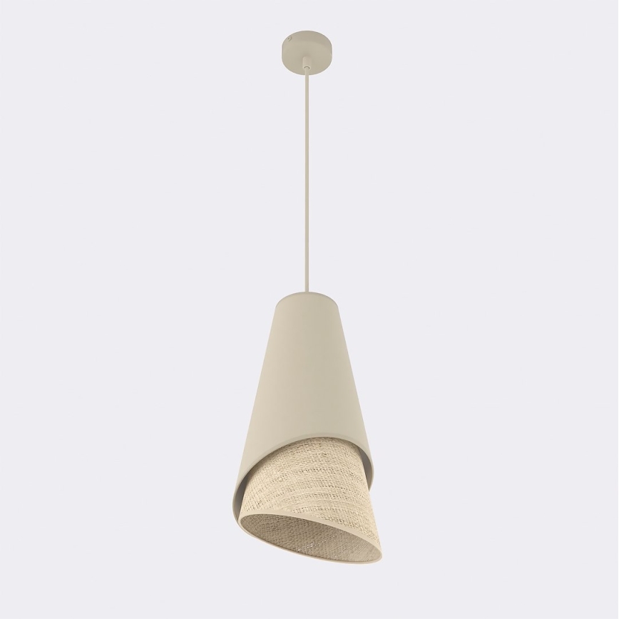 Karājoša lampa ar vadu MODA 1xE27/15W/230V bēša/ratāns