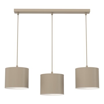 Karājošā lustra ARDEN 3xE27/15W/230V, bēša