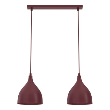 Karājoša lustra NOAK CLASSIC 2xE27/15W/230V burgundijas sarkana
