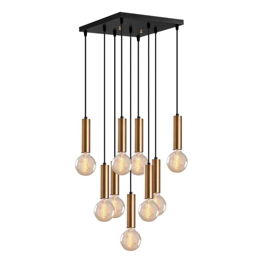 Karājoša lustra uz kabeļa TEMPO 9xE27/40W/230V zelta