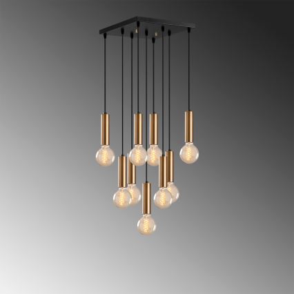 Karājoša lustra uz kabeļa TEMPO 9xE27/40W/230V zelta