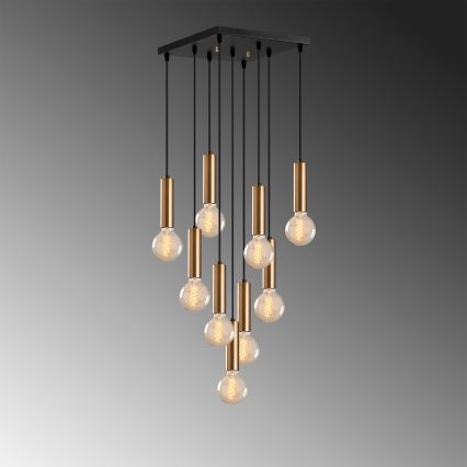 Karājoša lustra uz kabeļa TEMPO 9xE27/40W/230V zelta
