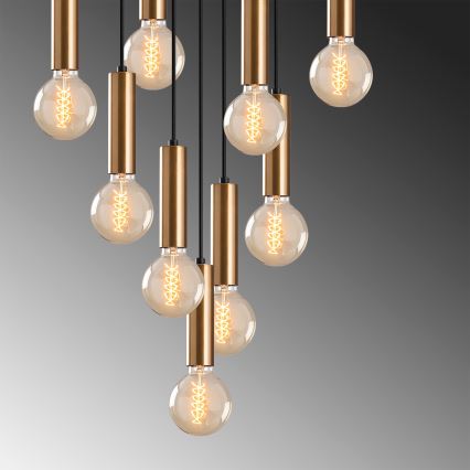 Karājoša lustra uz kabeļa TEMPO 9xE27/40W/230V zelta