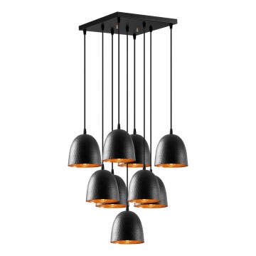 Karnīzes lampa TATTOO 9xE27/40W/230V melna