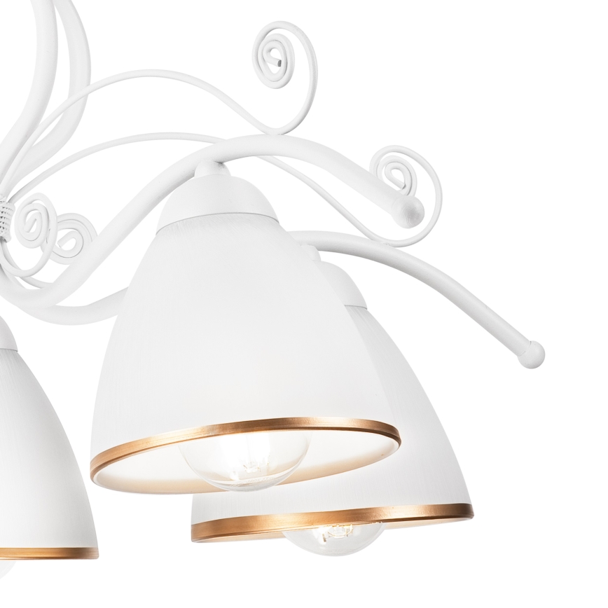 Ķēdē karājoša lustra RETRO II 5xE27/60W/230V balta